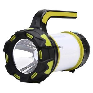 Potente linterna recargable de mano Lámpara de reflector multifuncional Luces dobles para exteriores Luz de trabajo para reparar linterna de camping de emergencia