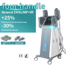 Potente máquina de adelgazamiento HIEMT EMSlim, estimulador de construcción muscular EMS, dispositivo de eliminación de grasa para el contorno corporal, estiramiento de la piel RF