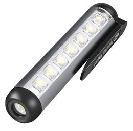 Potente mini linterna LED portátil USB recargable lámpara de emergencia COB luz lateral al aire libre Camping senderismo Mini linterna de luz fuerte