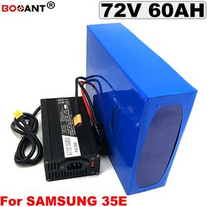 Krachtige lithiumbatterij 72V 60AH elektrische fietsbatterij 72V voor BAFANG BBSHD 5000W 6000W motor voor Samsung 35E 18650 cel