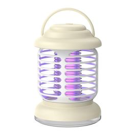 Lampe anti-moustique puissante rechargeable par USB Lampes anti-moustiques à choc électrique Lumière violette piégeant les lanternes pour la randonnée en plein air Camping