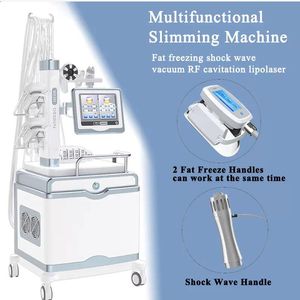 Krachtige multifunctionele cryolipolisis Body Slankelen Laser Cavitatie Huid aanscherping Vet reductie Schokgolf RF Skin Draai Pijnverlichting Beauty Machine