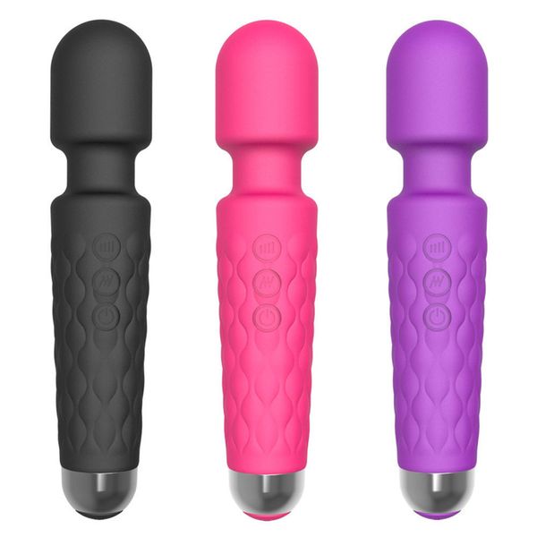 Potente vibrador para clítoris Oral para mujer, 20 velocidades, varita mágica AV, carga USB, masaje de punto G, Juguetes sexuales para adultos para mujer