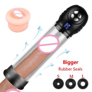 Krachtige Penis Pomp Vibrator Uitbreiding Mannelijke Masturbator 6 Modes Extender Enhancer Erectie sexy Machine Speelgoed Voor Mannen