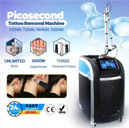 Potente máquina de eliminación de tatuajes con láser de picosegundos Rejuvenecimiento de la piel Eliminación de pigmentos láser Estiramiento de la piel blanqueamiento de la piel eliminación de pecas máquina de belleza