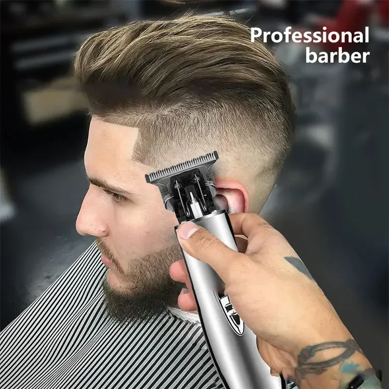 Мощные профессиональные триммер для волос мужчины 0 мм т бренда Electric Clipper Перезаряжаемая парикмахерская машина для стрижки бороды.