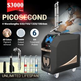 Puissant Q commuté Nd Yag Laser Tattoo Removal Laser Machine Pico Pigment Removal Picosecond Dark Spot Speckle Acne Removal Equipment