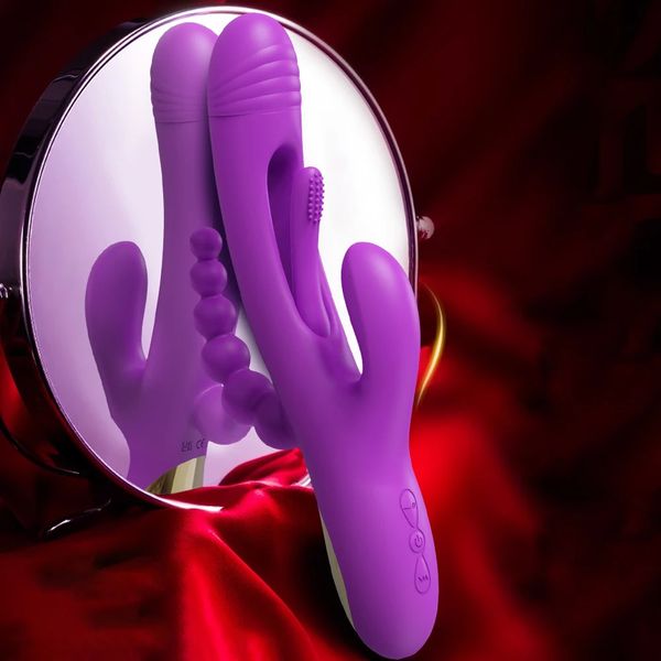 Vibratrice de pavage de lapin puissant pour les femmes Stimulatrice de mamelon clitoris vaginal G Spot vibrant Femme Masturator Adult Sex Toy 240403