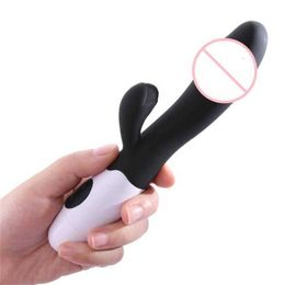 Krachtige konijnenvibrator voor vrouwen Siliconen dildo trillingen G-spot clitoris vagina stimulatie massage masturbators