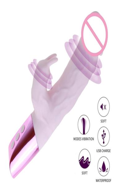 Vibratrice de lapin puissant grand gode 12 stimulateur clitoral de fréquence masturbateur féminin s pour femmes toys sexy8716091