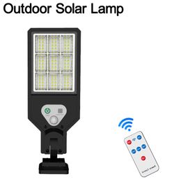 Puissant aval de rue solaire lampe extérieure alimentée par mur à la lumière du soleil étanche du capteur de mouvement Pir Pir pour jardin usalight