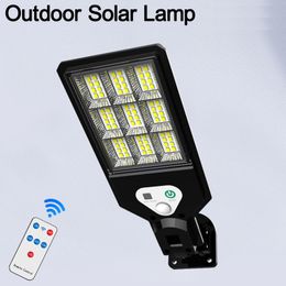 Krachtige Solar Street Light Outdoor Lamp Powered Sunlight Wall Waterdichte PIR Motion Sensor Light Gardens Crestech