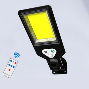 Krachtige Solar Street Light Outdoor Lamps Powered Sunlight Wall Waterdichte PIR Motion Sensor Lights Gardens Crestech