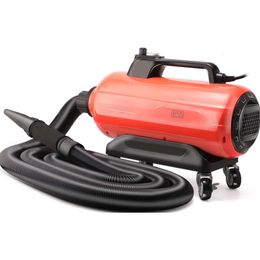 Krachtige SPTA Air Cannon Car Dryer Blower 3000W met 30 -voet flexibele slang voor efficiënte carwashwaterdrogen - omvat 4 wielen en gefilterde lucht