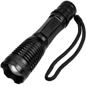 Krachtige T6 Zaklamp Zaklamp Aluminium Tactische Jacht Telescopische Zoom Zaklamp Lamp Super Heldere Telescopische Zoombare Oplaadbare Zaklampen