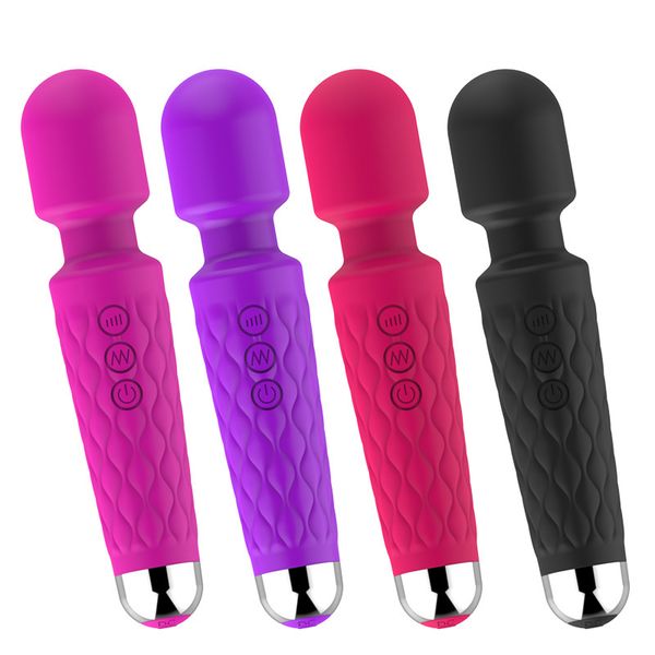 Vibromasseur puissant pour femme, 20 fréquences AV G Spot, baguette magique, masseur, clitoris Oral, jouets sexuels pour adultes, jouets érotiques