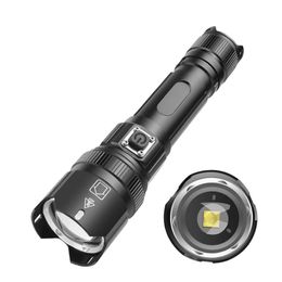 Puissant XHP50 Led lampe torche torche lumière Usb Rechargeable lampe étanche Ultra lumineux pour la chasse de voyage en plein air