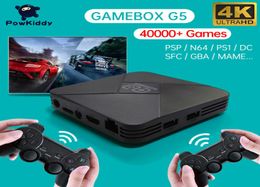 Powkiddy Game Box G5 S905L Super Console X Builtin WiFi 4K HD TV Classic Retro 128GB 40000 Video Games -speler voor PS1 N64 DC PSP9927263