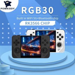 POCKE POCKED POWKIDDY RGB30 720 720 Écran IPS 420 Construit dans le WiFi RK3566 Console de jeu Open Source Console pour enfants 231226