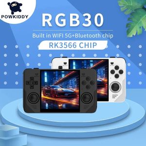 POWKIDDY RGB30 Retro Pocket 720720 4 inch Ips-scherm Ingebouwde WIFI RK3566 OpenSource Handheld gameconsole Kindercadeaus 240111