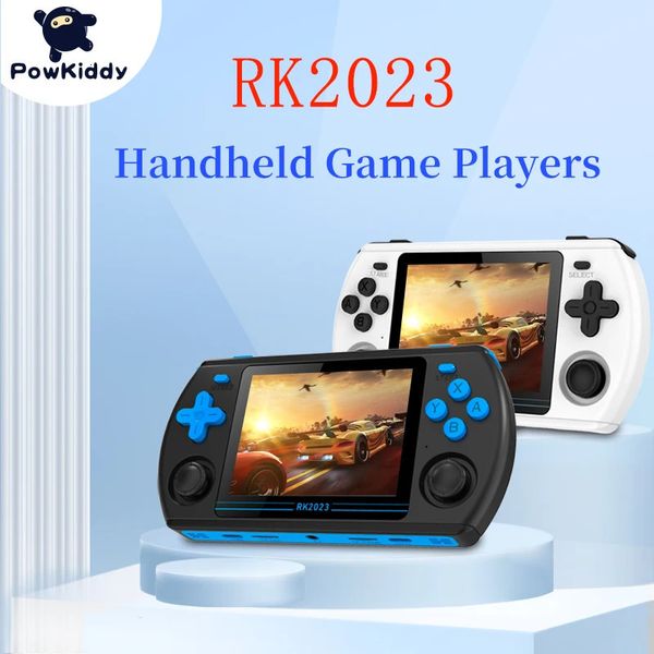 Consola de juegos portátil POWKIDDY RK Retro, reproductores de vídeo portátiles HD de 35 pulgadas, Chip RK3566, compatible con emulador PS 240111