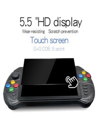 Powkiddy X15 Andriod Handheld Game Console Nostalgische host 55 INCH 1280720 Scherm quad core 2G RAM 32G ROM Video Player1828363