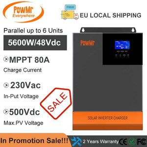 POWMR 5.6KW 230VAC 48V Off-grid Hybride Solar-omvormer met MPPT 80A Support Parallel en WiFi Max PV 500VDC voor batterijlader