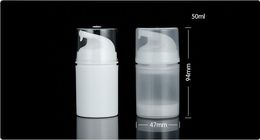 PP 50 ml airless fles witte heldere kleur airless pomp voor lotion vacuüm fles snelle verzending SN4308
