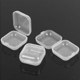 PP Clear Hard Plastic Small Multifunction Clear Square sieraden Diy Nailring opbergkas doos PP materiaal kettingring opslag orga rafu