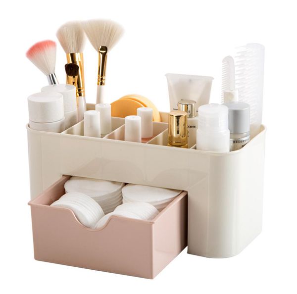 PP Boîte cosmétique Desktop Small Drawer Plastic Table Makeup Case de salle de bain Boîtes de rangement de la salle de bain Making Multifonction Maquillage ZXFHP10011464982