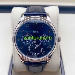 PP Luxury Montres PateksPhilipes Watches Mens Watch Super Complexe Fonction Hour Metter Automatic Machinery 18K Platinum Date Date Mois Mois Watch 5327G-001 HBMH