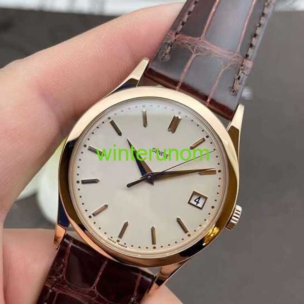 PP Watches Luxury Watches Pateksphilipes Watches Classical Watch Series 5296R010 Mecánica automática Mecánica de 18K Rose Surface Regreso a través de la fecha de desplazamiento HBFL