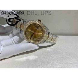 PP Oem Lab Zirkoon Kristal Horloge Top Out Luxe Privé Aangepaste Mannen Vrouwen Iced Ice Cube Arabisch Skelet Vvs Moissanite Diamond I5O7