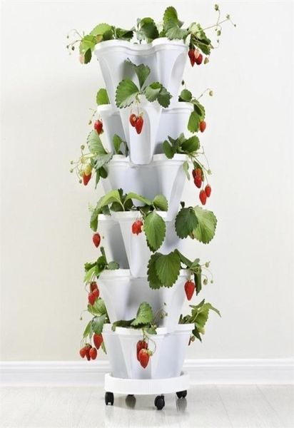 PP Pot de fleur en trois dimensions bassin de fraises multiprices multipliée Cultivation Végétable Mélon Plantation Y2007231890292