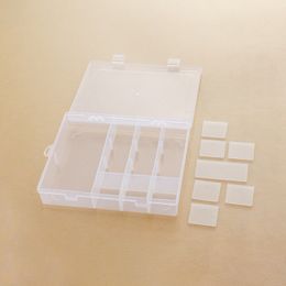 PP14 détachable en plastique Transparent bijoux jouet matériel vis pièces papeterie bureau maquillage finition boîte de rangement