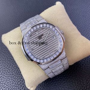 Pp5719 Cristal mécanique SUPERCLONE Transparent Zircon sport diamant montres montre automatique 40Mm Pp5719 Pp.324S AAAAA 9015 hommes 418 montredeluxe