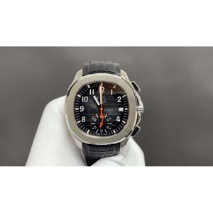 PP5968 5968 Groene beweging en chronograaf Designer Mens Blue AAAA Refined Watch Horloges Steel Watches Multifunction Black Tape ES PP CFFE