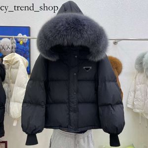 Ppdda Luxe Designer Donsjack voor dames Parka's Merken Mode Dame Losse verdikte korte vos Grote bontkraag Witte eendendons Bovenkleding Jassen Donsjack met capuchon 92