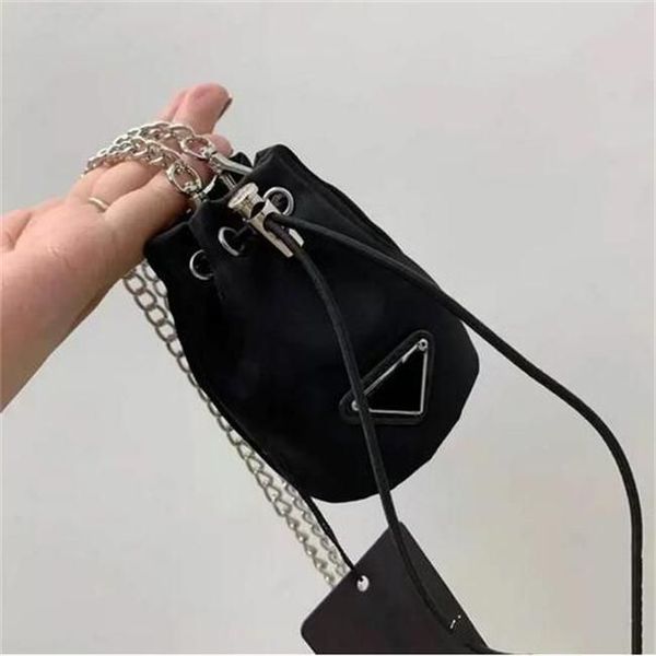 PPDDA femmes porte-clés petite longue chaîne épaule sacs de messager cordon classique sac à main seau taille porte-clés 281w