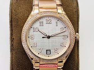 PPF 7300 Montre femme diamètre 36 mm avec mouvement automatique 324SC verre saphir miroir chaîne acier poli 904L boucle déployante