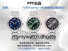 PPF Factory horloge V3 7300 Twenty-4 36 mm damesdiamantenhorloge Feature cal.324sc uurwerk automatisch 904L stalen band designer PP horloge dameshorloges