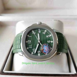 PPF Maker Montre pour homme Version parfaite Montres 42 2 mm Aquanaut 5168 Cadran vert olive Saphir transparent CAL 324SC Mouvement Mechani230R