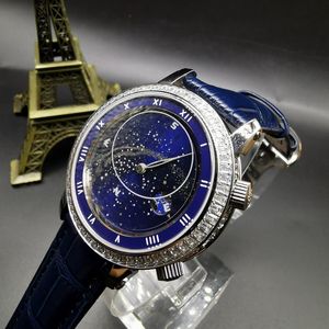 PPF montre DE luxe diamant montre 44mm 9015 mouvement mécanique manuel boîtier en acier fin montres pour hommes montres-bracelets