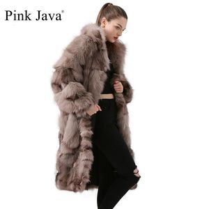 Ppink java 19036 manteau de fourrure véritable femmes hiver mode veste long manteau de fourrure véritable manteau de fourrure nouveau disponible 201016