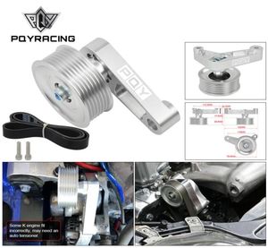 Kit de polea EP3 ajustable PQY para Honda 8th 9th Civic All K20 K24 Motores con tensor automático Mantenga AC instalado CPY01023213314