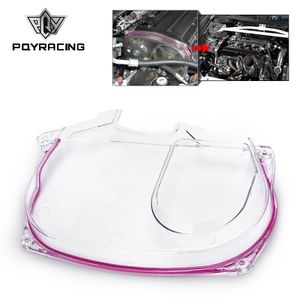 PQY - Couvercle transparent de courroie de distribution de poulie à engrenages à came pour Mitsubishi Lancer Evolution 9 EVO IX 4G63t CT9A CT9W en polycarbonate PQY6334