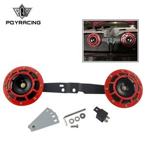 PQY - Soporte de bocinas 2 piezas 12v 115DB Hella Super Loud Compact Bocina de aire eléctrica para 2008-2014 Subaru Impreza WRX / STi PQY-DHB02 + LB31