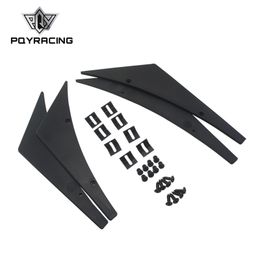 PQY - Nieuwe Universele Black Fit Front Bumper Lip Splitter Vinnen Body Spoiler Canards Valence Chin PQY-BS21