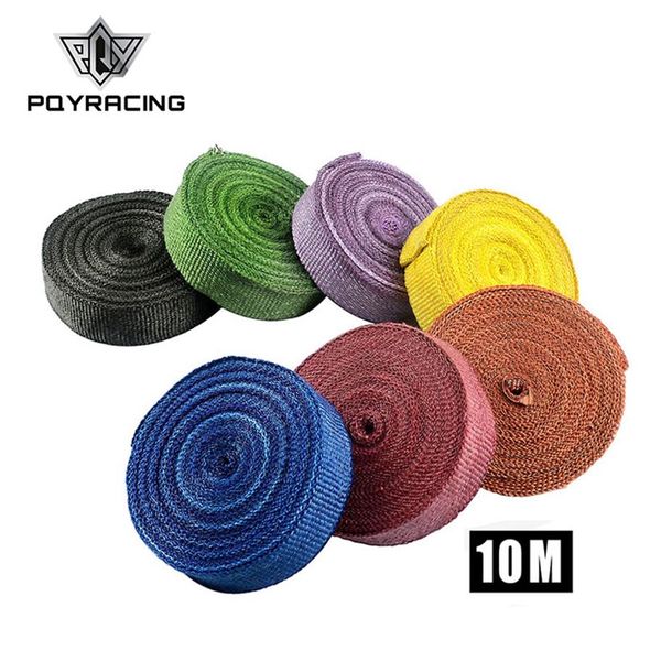 PQY RACING - 2 10 mètres Thermique Wrap échappement isolant chaîne en-tête chaîne tuyau d'échappement chaîne 4 pcs Liens PQY1810230U