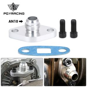 PQY - Adaptateur de bride de retour/vidange d'huile Turbo AN10 pour TOYOTA LEXUS 1JZ 2JZ GTE PQY-OFG35